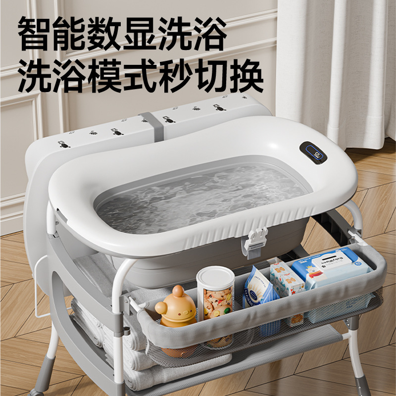 Two-In-One Diaper Table, Baby Care Table, Newborn Diaper Changing Table, Massage and Touch Baby Multi-Functional Foldable