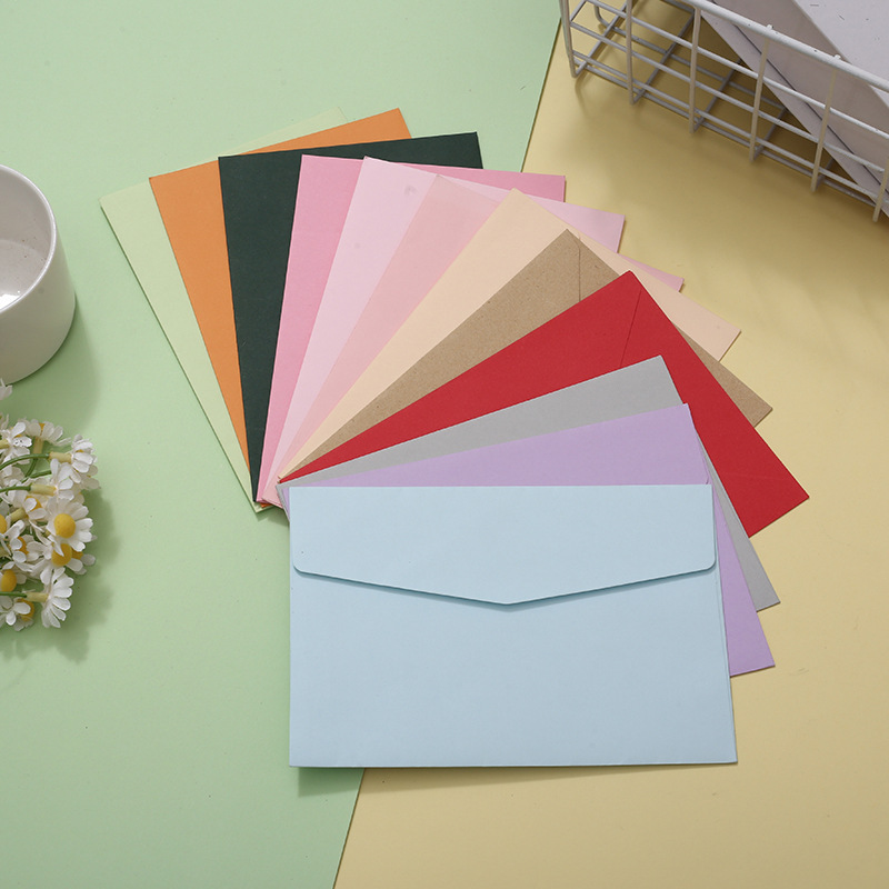 European Envelope Custom Printing Can Be Printed with logo Classy Envelope Colorful Pure Colorful Small Fresh Set Retro Envelope