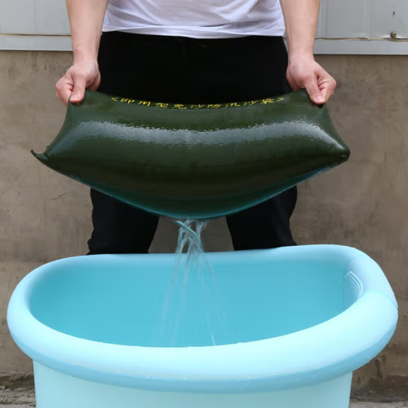 Wholesale flood control materials shopping mall hospital underground garage water blocking flood control sandbag non-woven absorbent expansion bag