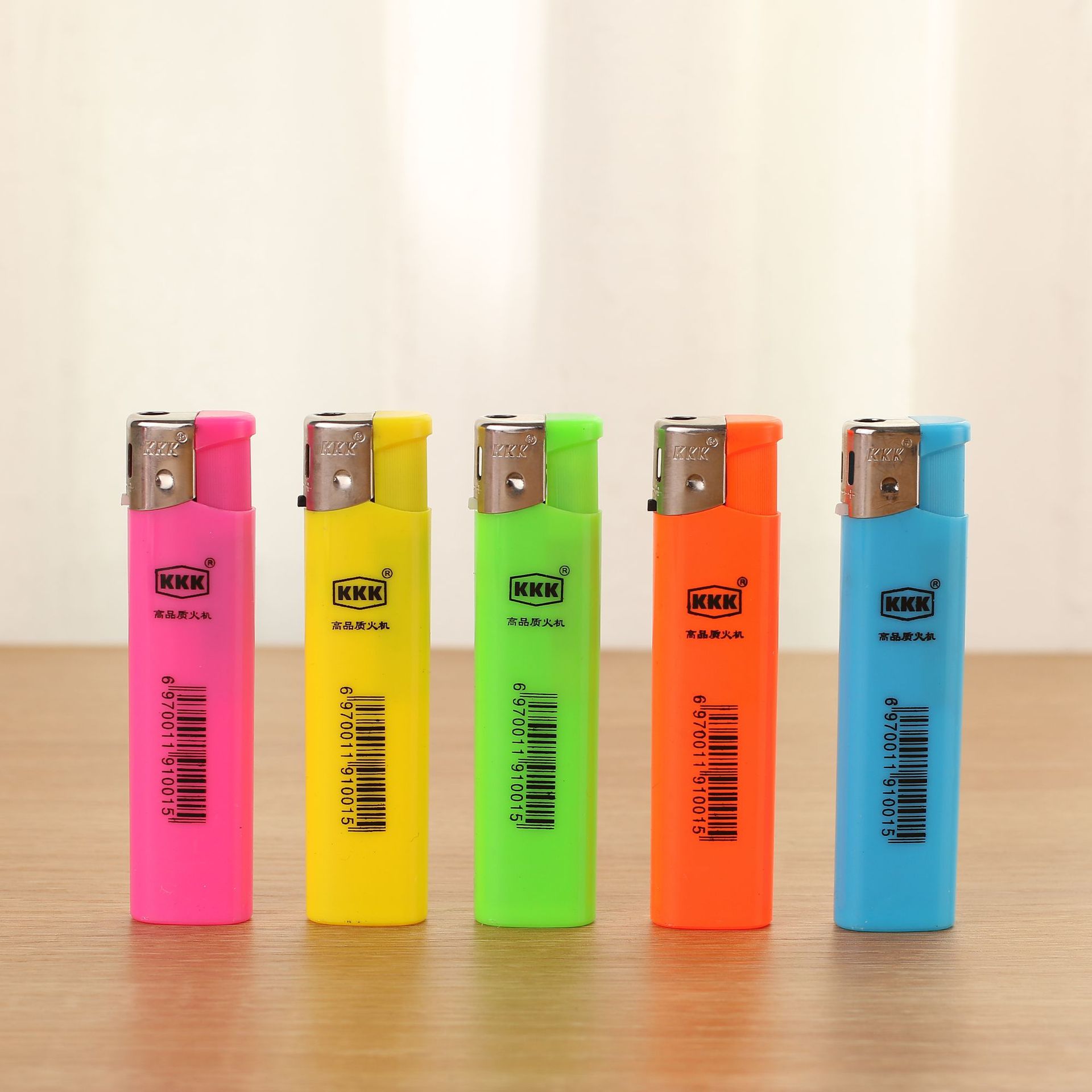 Factory direct KKK177 open flame lighter disposable plastic high-grade open flame advertising small round machine wholesale