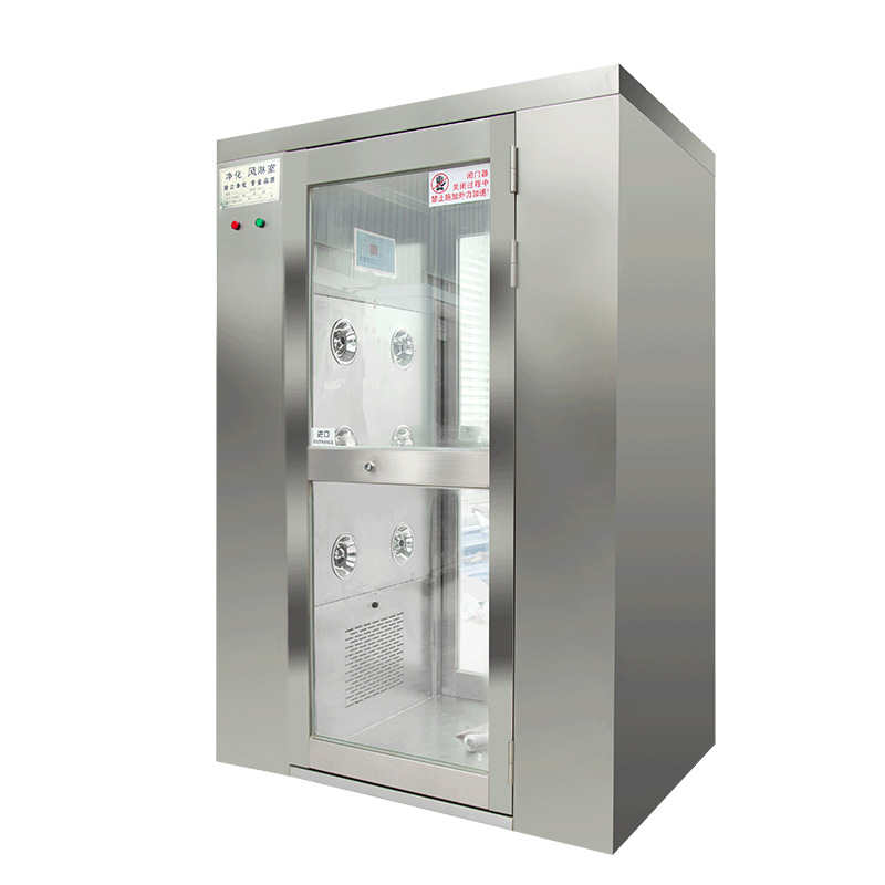 Suzhou Air Shower Room Manufacturer 304/201 Stainless Steel Single Double Double Multi-Person Air Shower Channel Cargo Shower Room Air Shower Door