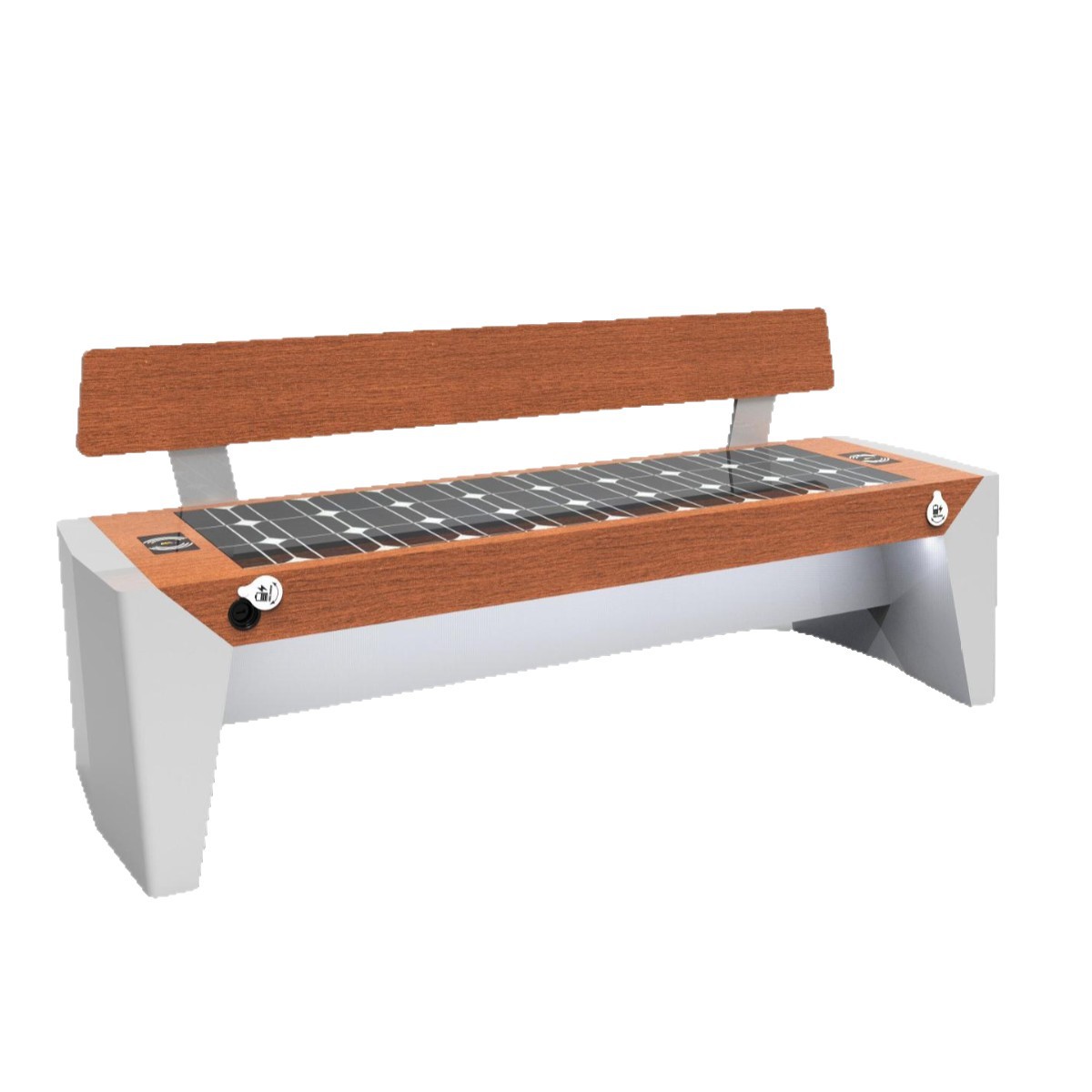 Smart Seat Park Chair Wireless Charging Stainless Steel Home Outdoor Leisure Solar Smart Photovoltaic Seat