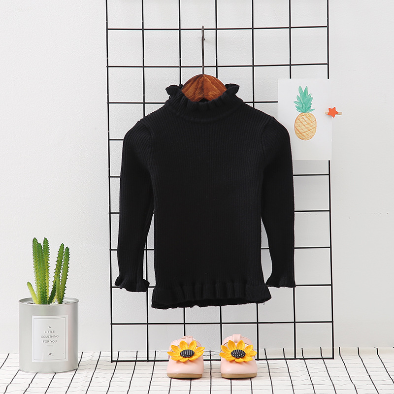 Свитер для девочек 1-4 года, теплый свитер с флисовой подкладкой, утолщенный свитер с длинным рукавом для девочек