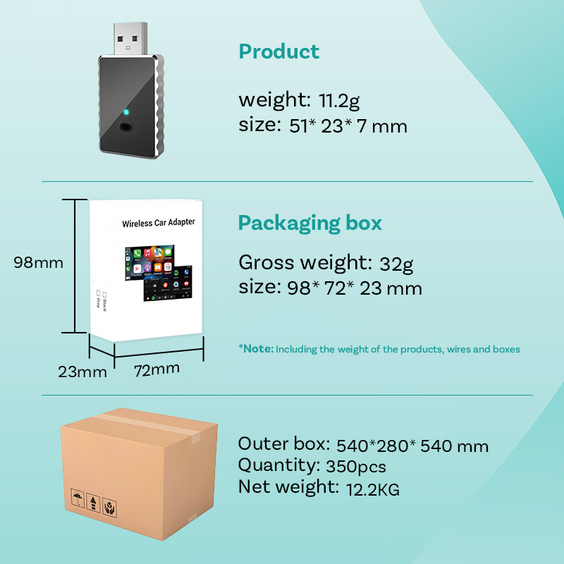 Wired to wireless carplay box upgrade Android smart car interconnection module car carplay