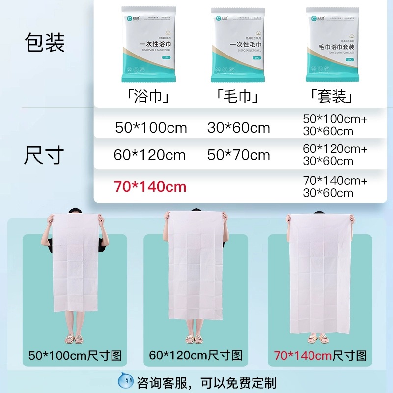 Cuihua Shi Disposable Bath Towel Thickeneded Independent Packaging Travel Hotel B&B Beauty Salon Disposable Towel Bath Towel