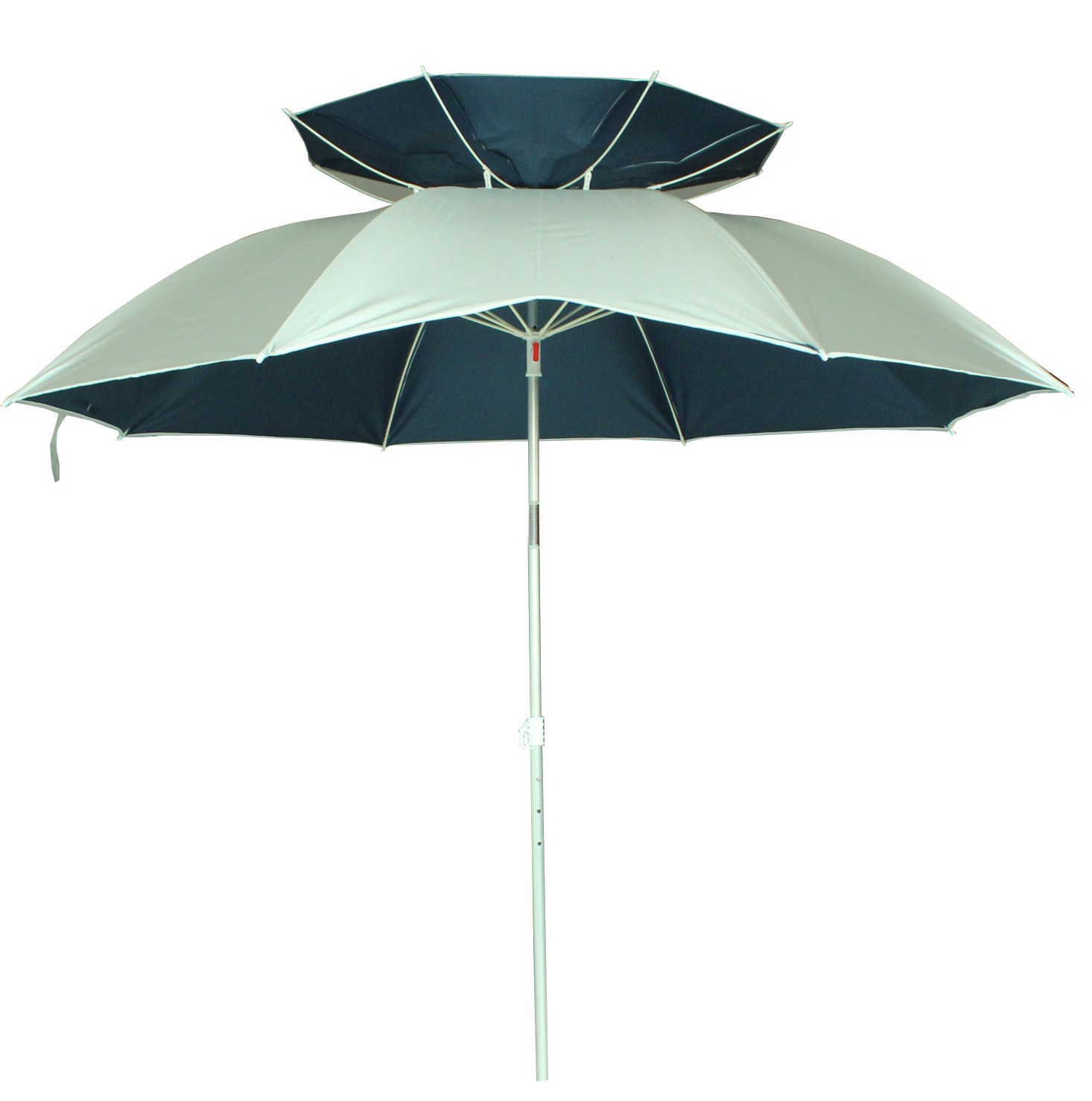 1.0m Double-Layer Umbrella, 210D Water Drop Oxford Cloth Silver Coating, Excellent Sun Protection, Windproof and Rainproof