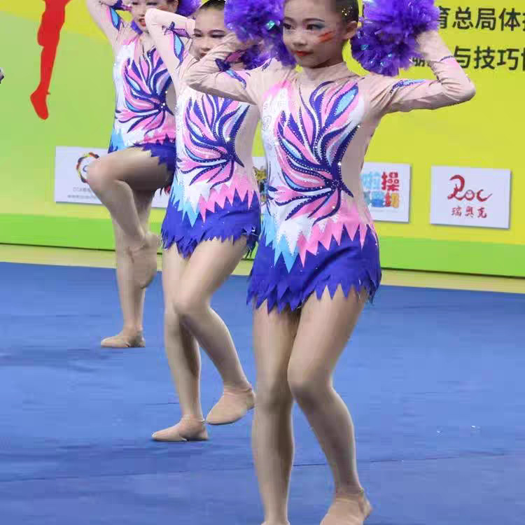 Children's Cheerleading Performance Clothing, Professional Cheerleading Competition Clothing, Primary School Students' Artistic Aerobics Performance Clothing Set