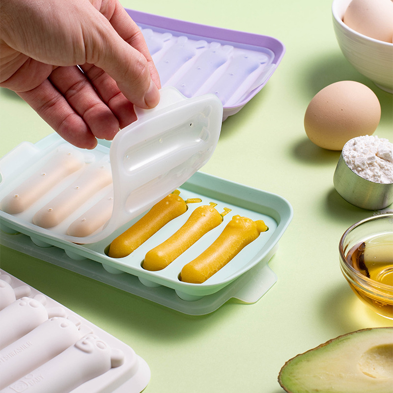 Worms High Temperature Resistant Silicone Steamable Food Supplement Children's Sausage Mold Rice Cake Mold Sausage Mold