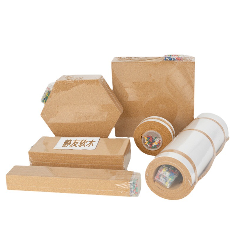 Cross-Border New Square Cork Message Board Custom Cork Board Photo Wall Material Adhesive Wall Stickers Wholesale in Stock