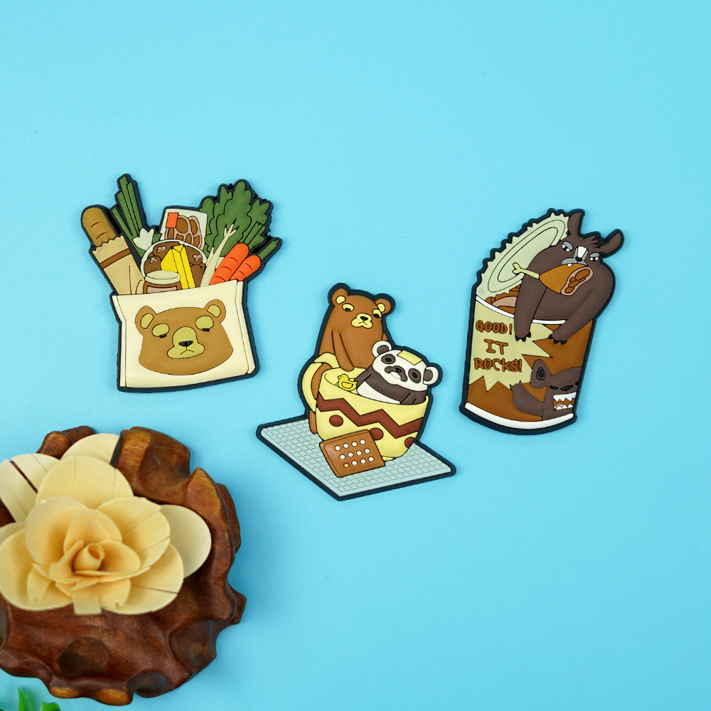 ПВХ наклейки Харада, креативная серия животных, наклейки для холодильника, милые медвежата, аксессуары