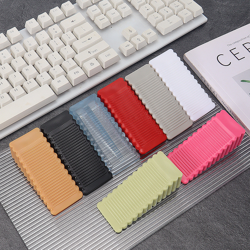 Silicone door stop windproof rubber door stopper PVC door stop safety door card non-perforated soft plastic mobile door stopper door stopper