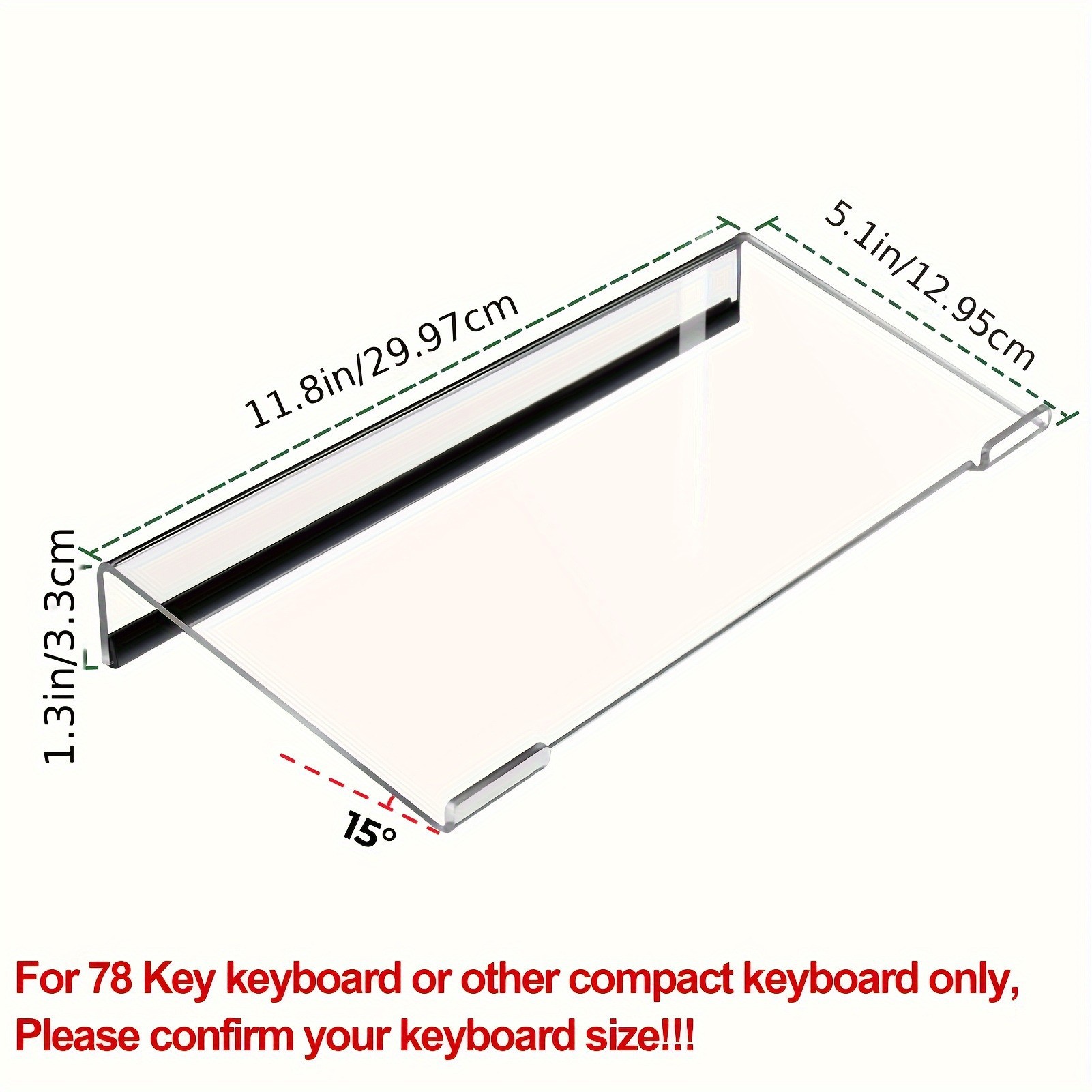 Factory Direct Supply Transparent Acrylic Keyboard Tray Computer Keyboard Pad Multi-Purpose Dust Cover Free Labeling