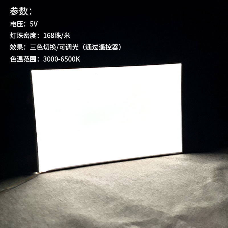 Intelligent Control Light Guide Panel Lamp Embedded Household Full Spectrum Led Three-Color Switching Temperature Control Anti-Blue Light Reflector