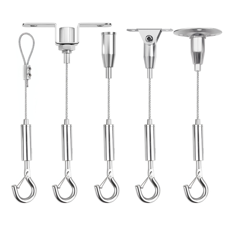 Hanging Mirror Line Advertising Tag Wire Rope Safety Hook Hanging Rope Lamp Hanging Line Lockable Hook Safety Rope