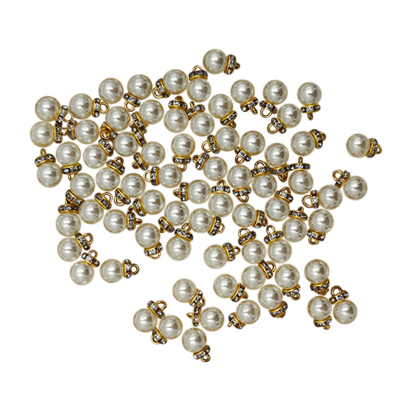 Highlight abs imitation pearl half hole single needle with drill accessories wholesale diy handmade gift decoration loose bead hanging wholesale