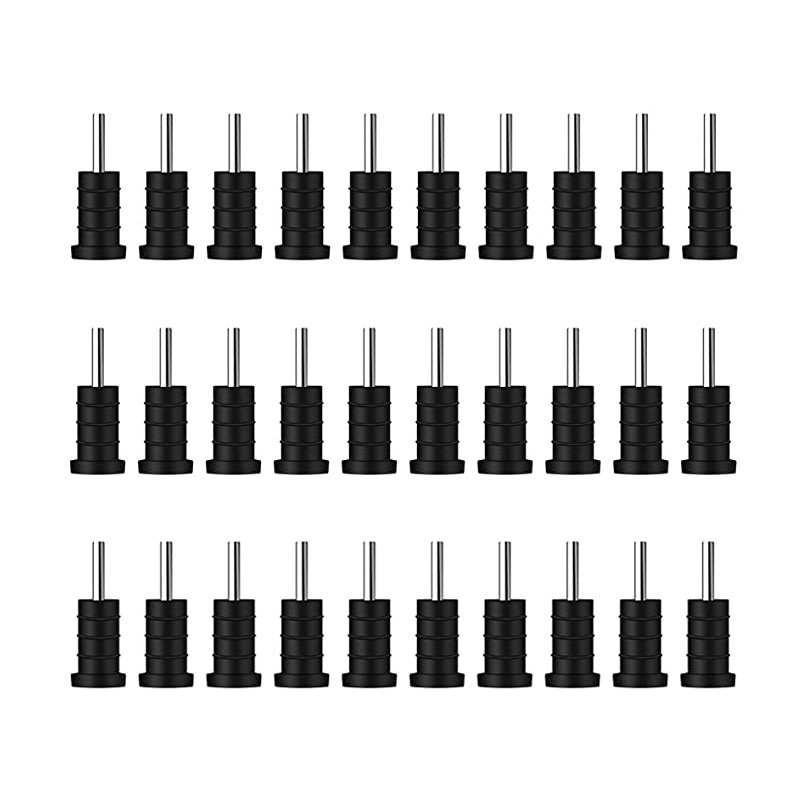 3.5mm Flat Headphone Jack Dust Plug Audio Rubber Plug Mobile Phone Headphone Jack Soft Rubber Plug Silicone Material