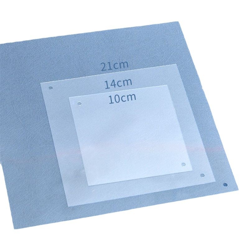 Children's Graffiti Painting DIY Transparent Piece Hanging Ornaments Kindergarten Ring Material PVC Square Piece Pendant Decorative Plastic