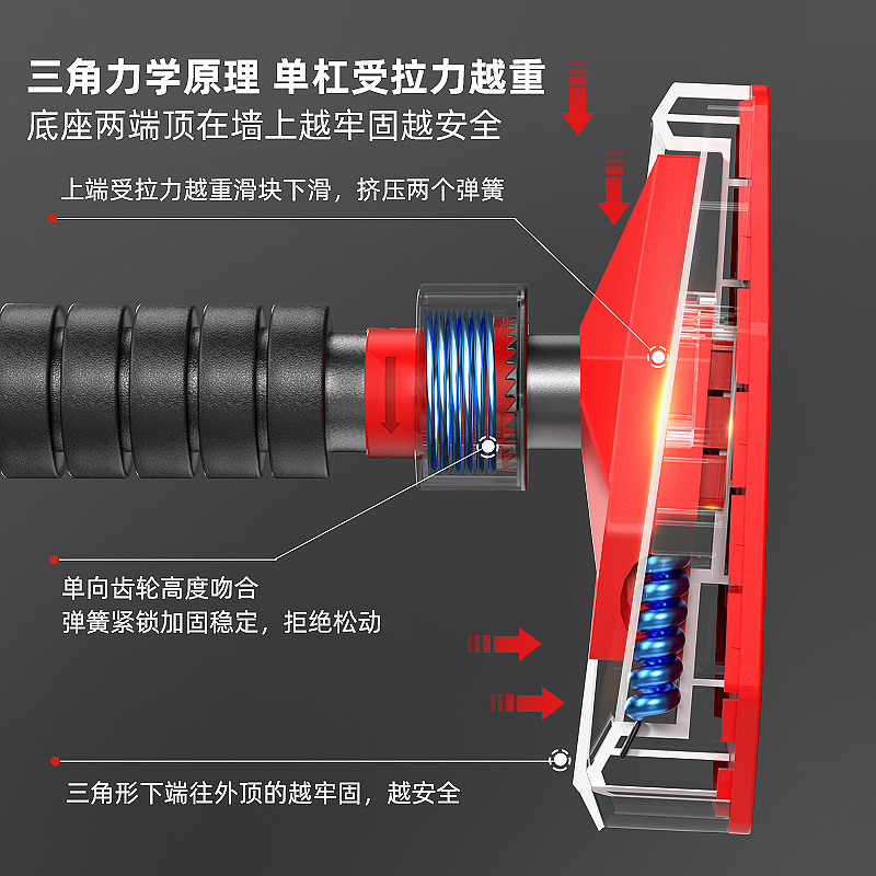 Slider horizontal bar indoor home fitness equipment pull-up device children's sports home punch-free door single lever