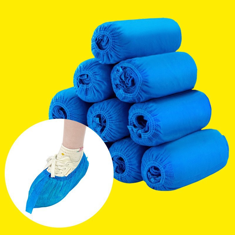 Non-Woven Shoe Covers Disposable Shoe Covers Indoor Household Non-Slip Wear-Resistant Dust-Proof Student Computer Room Breathable Thickeneded Foot Covers