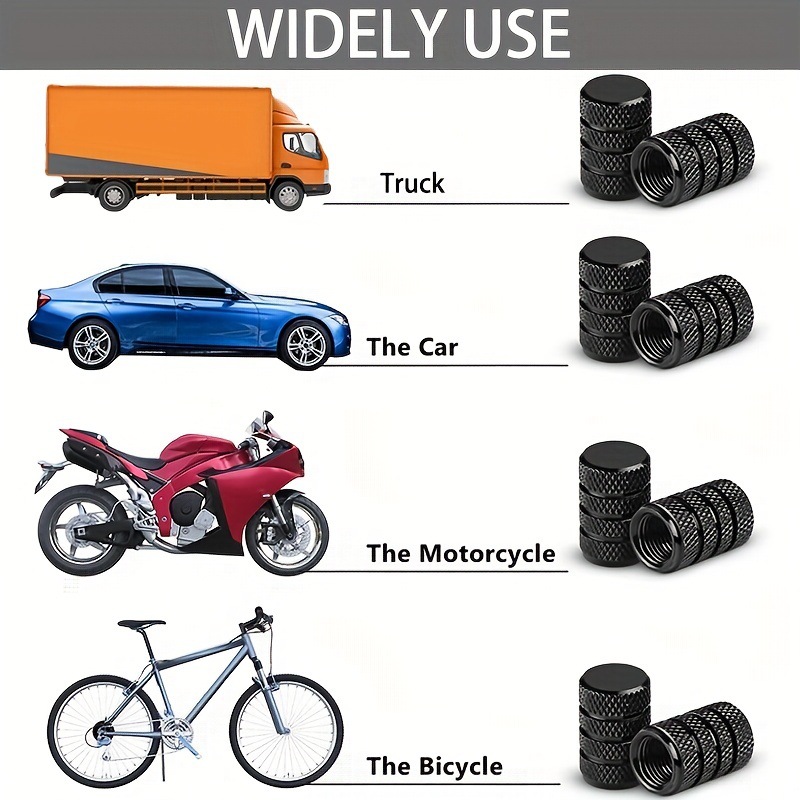 Bicycle aluminum alloy color American knurling air nozzle cap car tire valve cap car dust cap