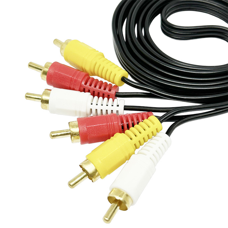 Three-To-Three Cable, 2.1m-Pin Lotus Cable, Av Cable, Audio and Video Connection Cable, Computer Connection Audio Cable, Speaker Cable
