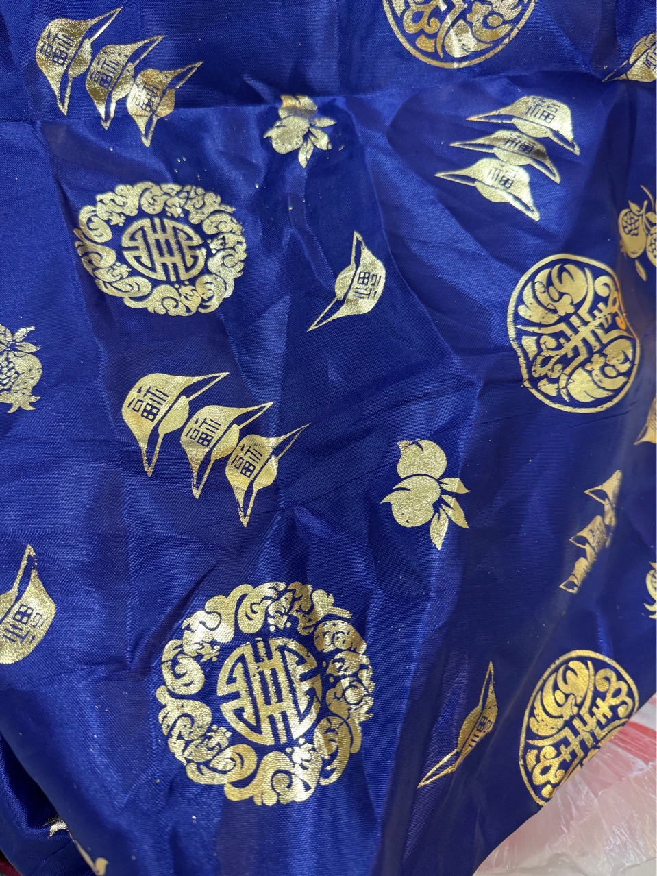 Gold-Stamped Longevity Quilt and Clothing Print for Elderly, Longevity Symbol, Three Treasures, Funeral Supplies Manufacturer, Funeral Accompaniment