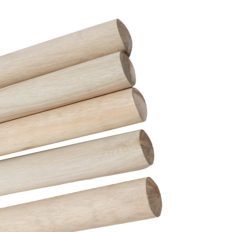 Factory Wholesale Eucalyptus Wood 120X2.5Cm Small Threaded Broom for Sweeping, Durable Household Cleaning