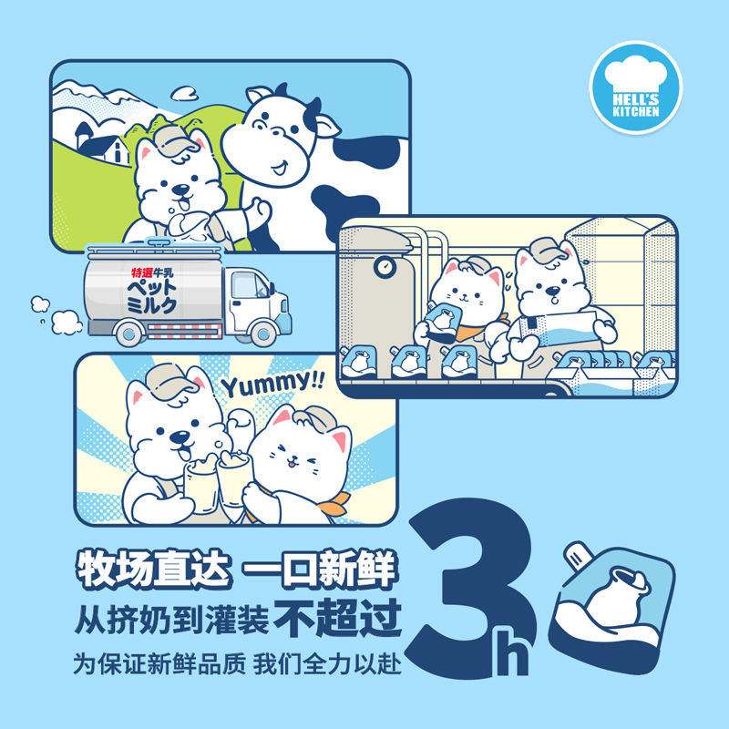 Hell's Kitchen Milk Universal Dog Milk Special Calcium Supplements Universal Lactose Cat Milk Cat Snacks Full Box