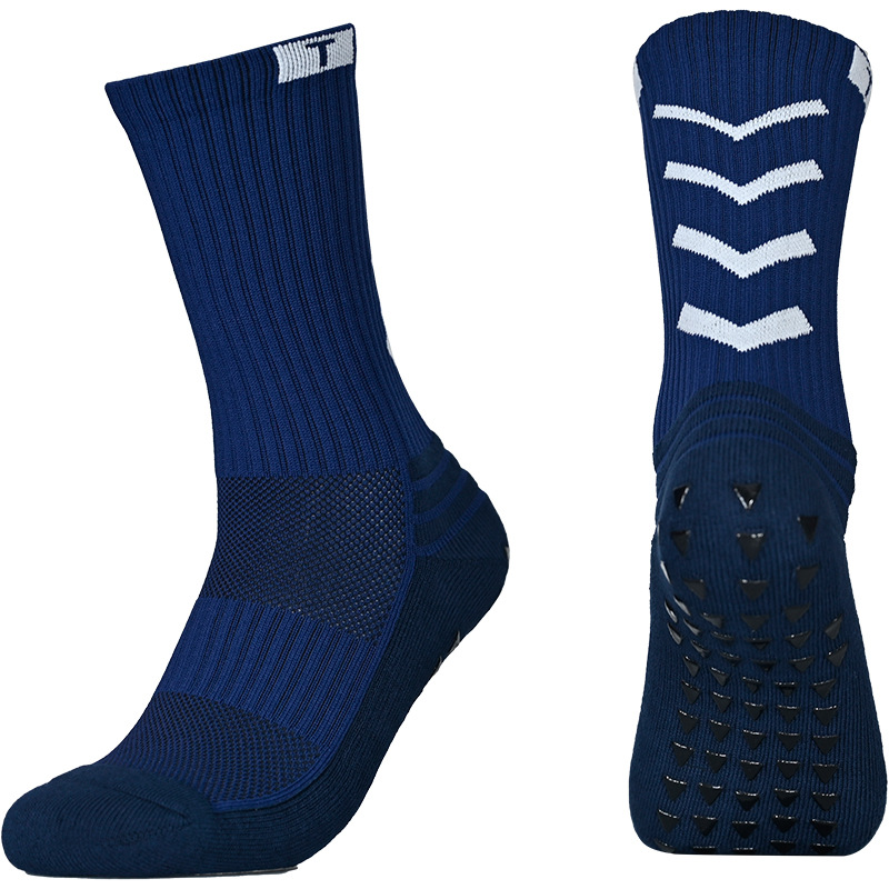 Non-Slip Football Socks Men's Mid-Tube Sports Socks Professional Thickeneded Towel Bottom Sweat-Absorbent Anti-Slip Football Sports Football Socks