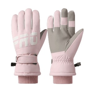 Cotton Gloves for Men in Winter, Thickeneded with Velvet, Windproof and Waterproof, Cycling Motorcycles, Warm and Cold-Proof, Winter Ski Gloves for Women
