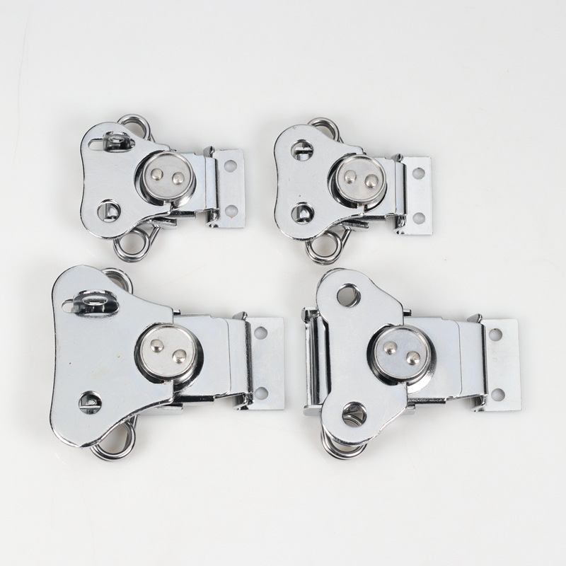 Factory wholesale iron chrome plated black butterfly lock cylinder lock buckle aviation box buckle transit transport wooden luggage hardware accessories