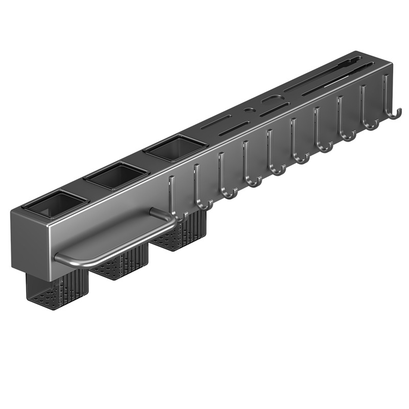 Punch-free kitchen storage rack household wall-mounted multi-functional kitchen knife holder chopsticks knife holder integrated knife storage rack