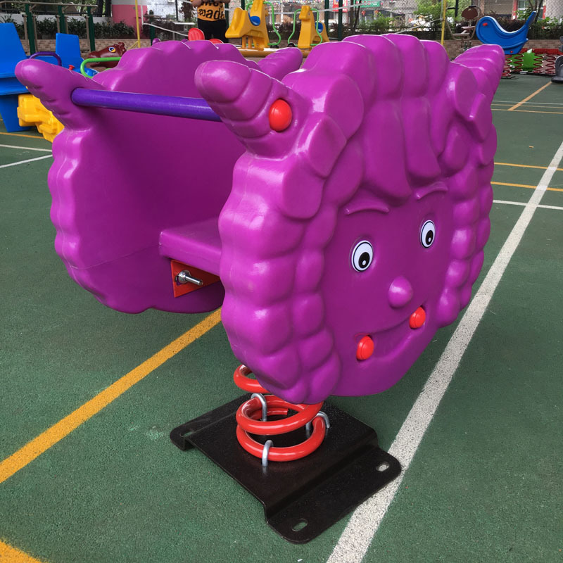 Kindergarten outdoor spring rocking horse Community Park Children's rocking outdoor seesaw balance Trojan playground