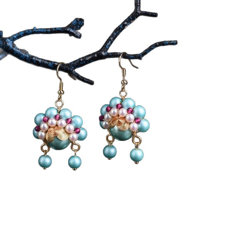 Beizhu Imitation Pearl Dao Ma Dan Necklace Accessories Retro All-match Tang Suit Han Suit National Style Hua Dan Phoenix Crown Jewelry Ring