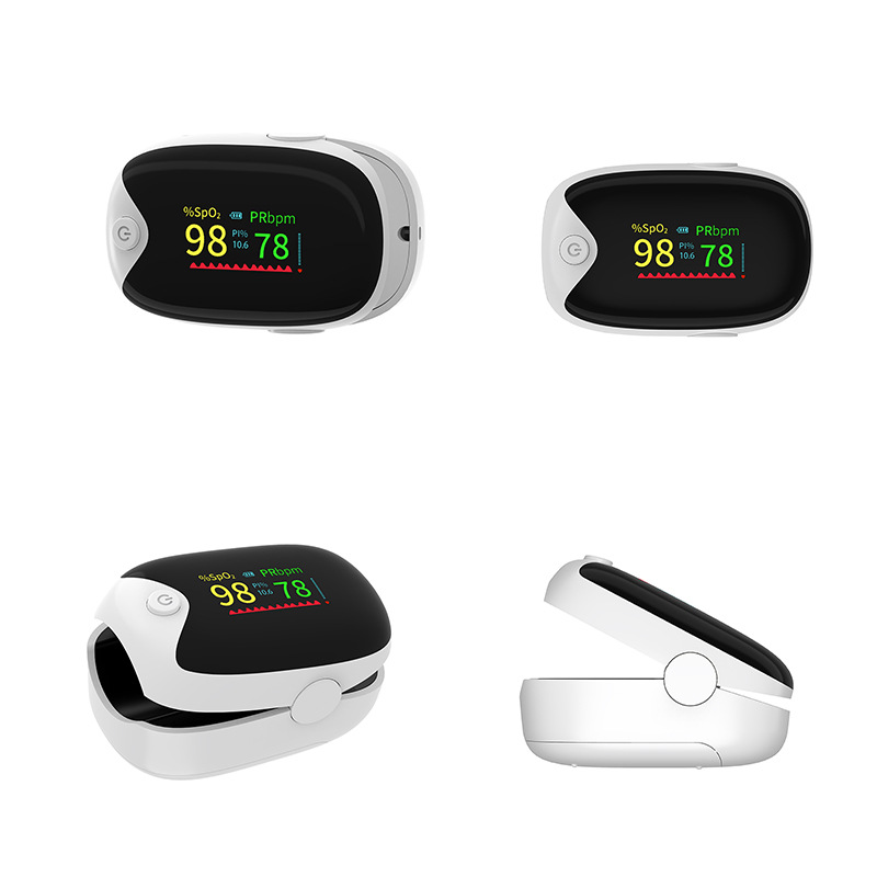 Cross-Border Factory Blood Oxygen Meter Finger Clip Type Tft Display Home Use Blood Oxygen Saturation Heart Rate Pulse Rate Monitoring Device