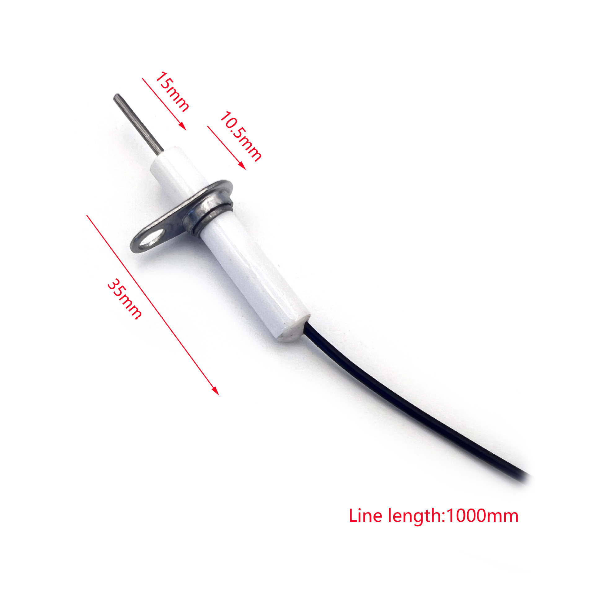 Ceramic Piezoelectric Ignition Set for Oven with 1 Outlet and 2 Igniters, Including Ignition Needle Oven Accessories