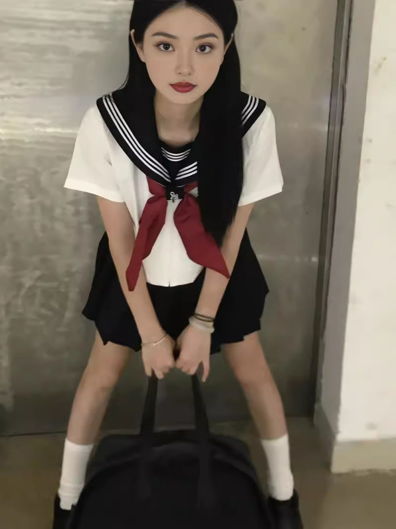 [Improved White Three] Genuine Japanese Basic JK Uniform Soft Sister sailor Suit suit College Style Class Suit