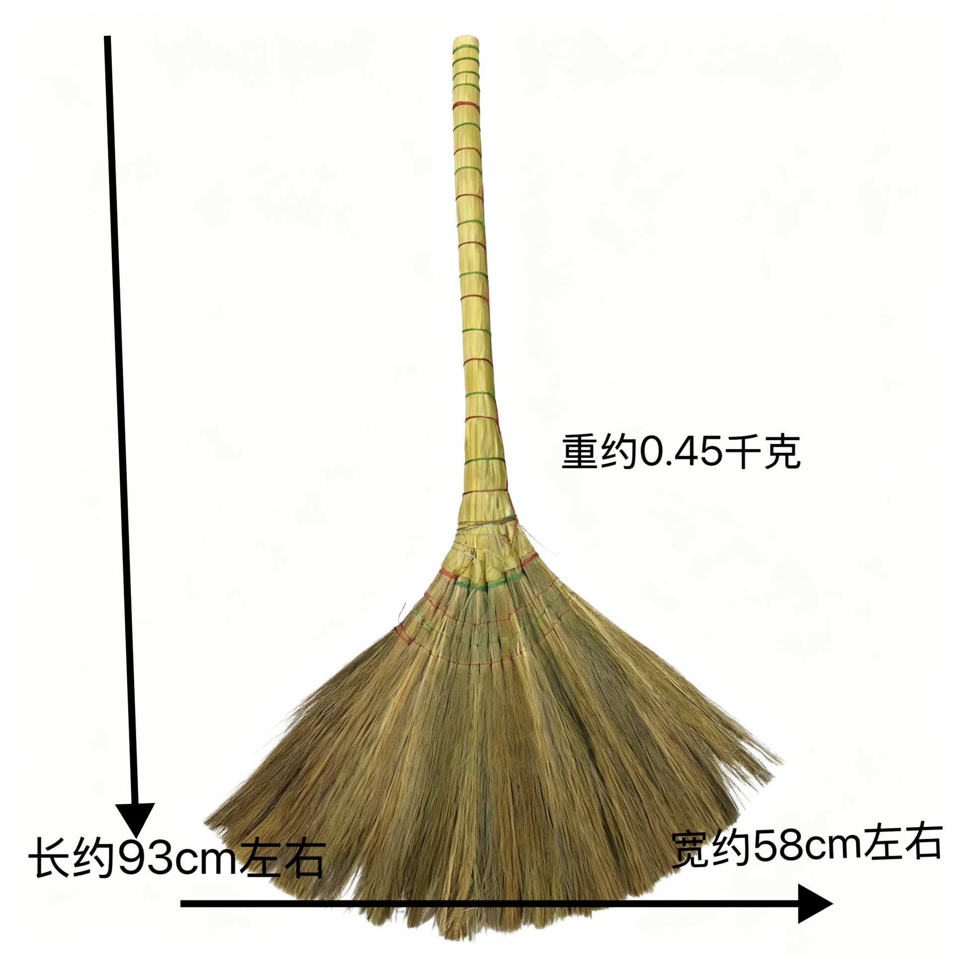 Factory Direct Sales Phoenix Grass Broom Household Broom Cleaning Floor Broom Natural Hand-Woven Broom Floor Broom