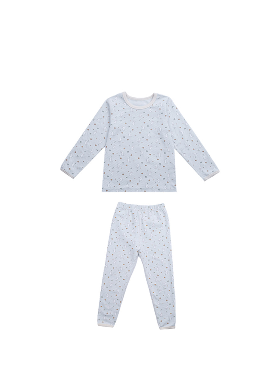 Aimobeibei Children's Pajamas for Boys and Girls, High-Quality Seamless Class a Autumn Clothes, Wool Stretch Cartoon Loungewear