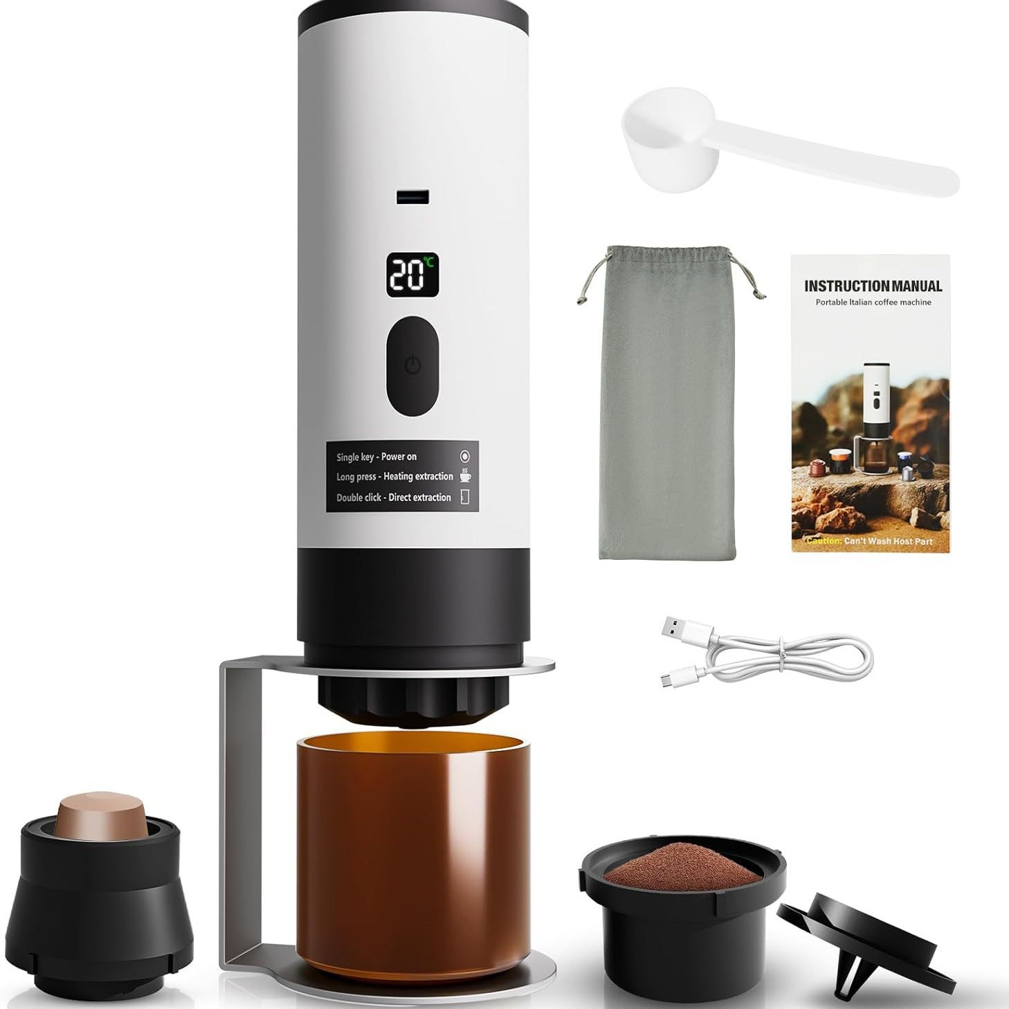 Cross-Border Portable Capsule Coffee Machine American Espresso Electric Household Small Heating Pump Pressure Coffee Machine