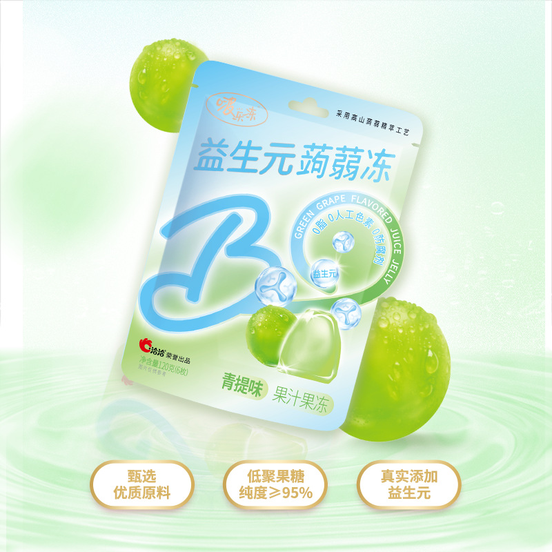 Qiaqia Qingti Prebiotic Konjac Jelly Multi-Flavor 120g Suckable Jelly Snacks Snacks Casual Craving Peach