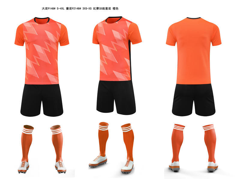 Summer Short-Sleeved Football Uniforms, Team Game Training Uniforms, Suits for Male and Female Students, Adult Quick-Drying Team Uniforms 9148