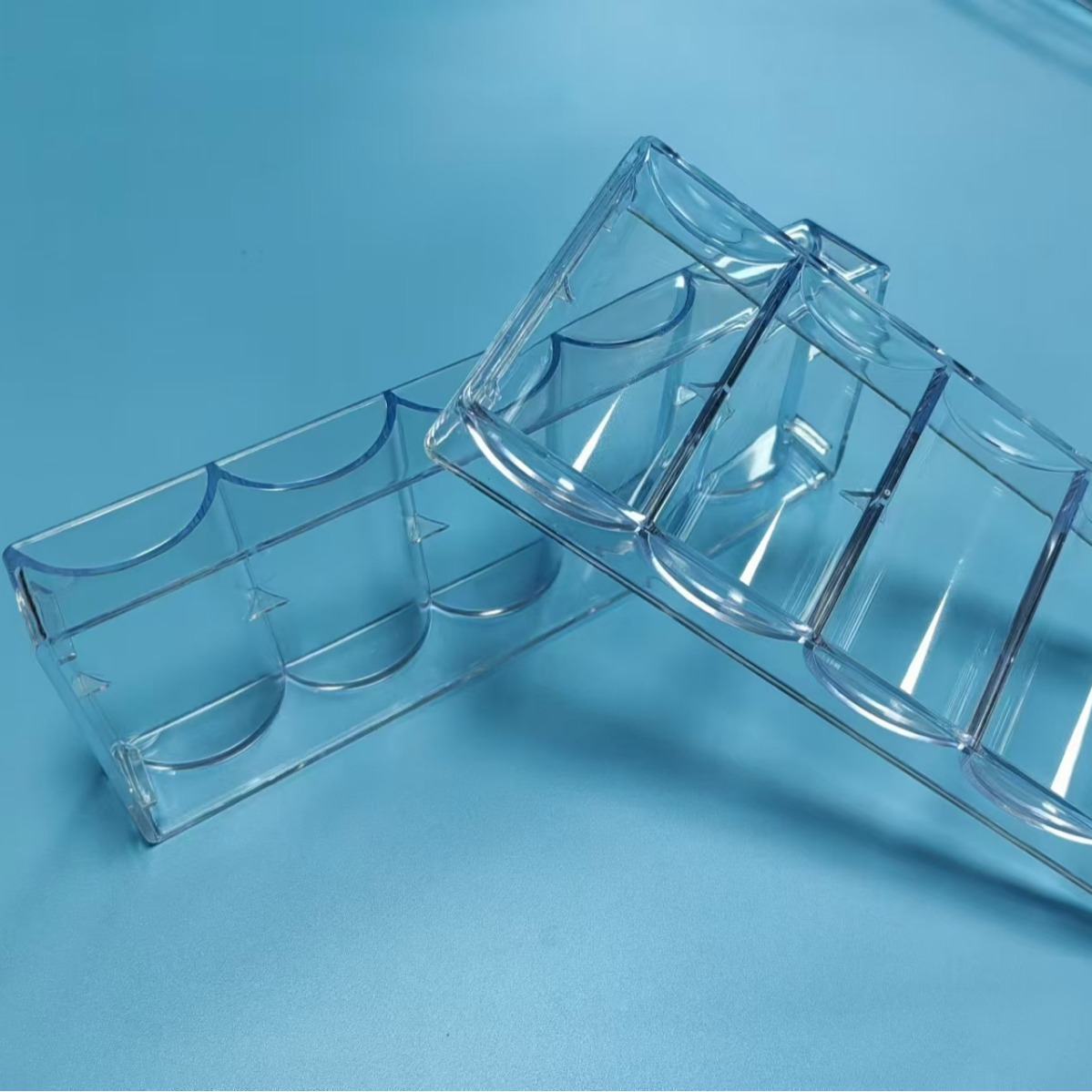 Transparent Coverless Chip Box Can Hold 100 Chip Coin Storage Box Round Chip Rack Points Coin Storage Box Code