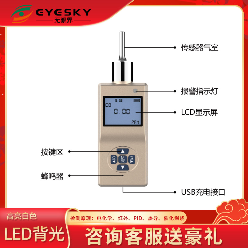 Flammable and Explosive Gas Hydrogen Alarm Es20B-H2 Hydrogen Concentration Leak Detection