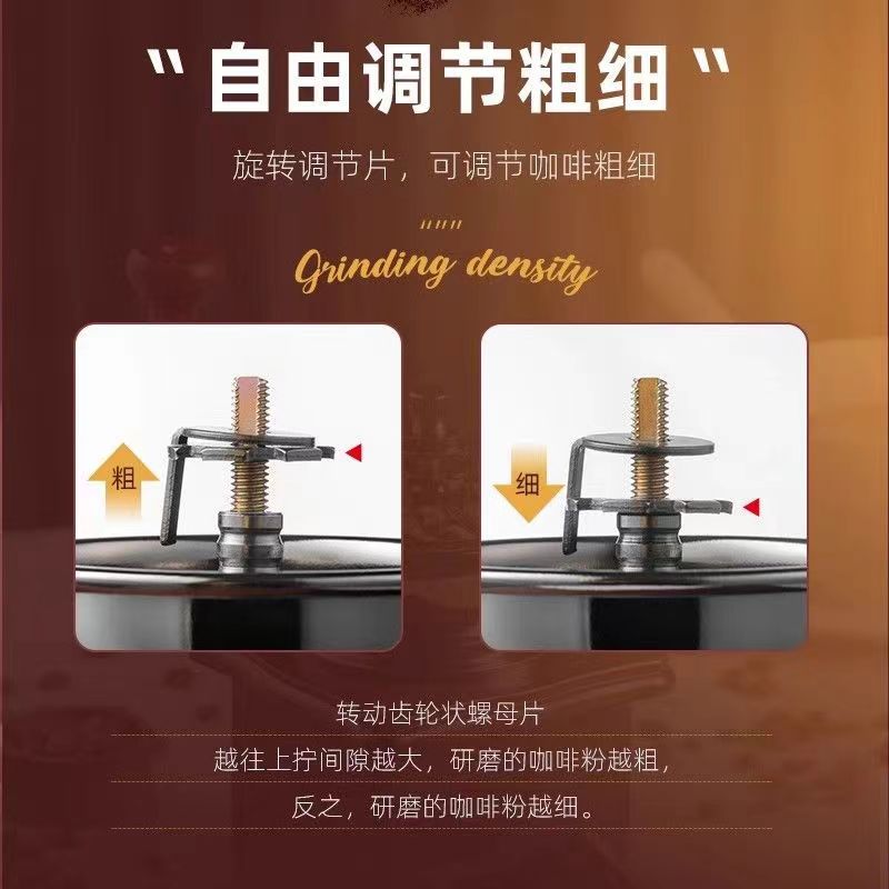 Cross-border Hot Selling Retro Hand-cranked Bean Grinder Household Coffee Grinder Ceramic Core Manual Adjustable Coffee Machine