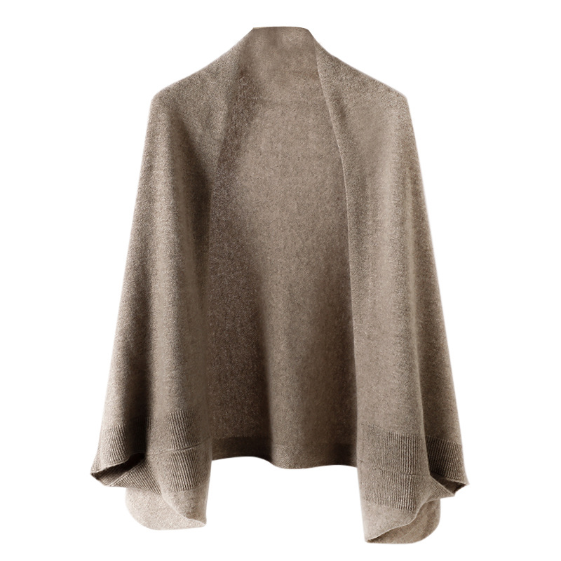 Cashmere Shawl Women's Autumn and Winter 2024 New Warm Fashionable Stylish High-grade Knitted Cloak Dual-purpose Scarf