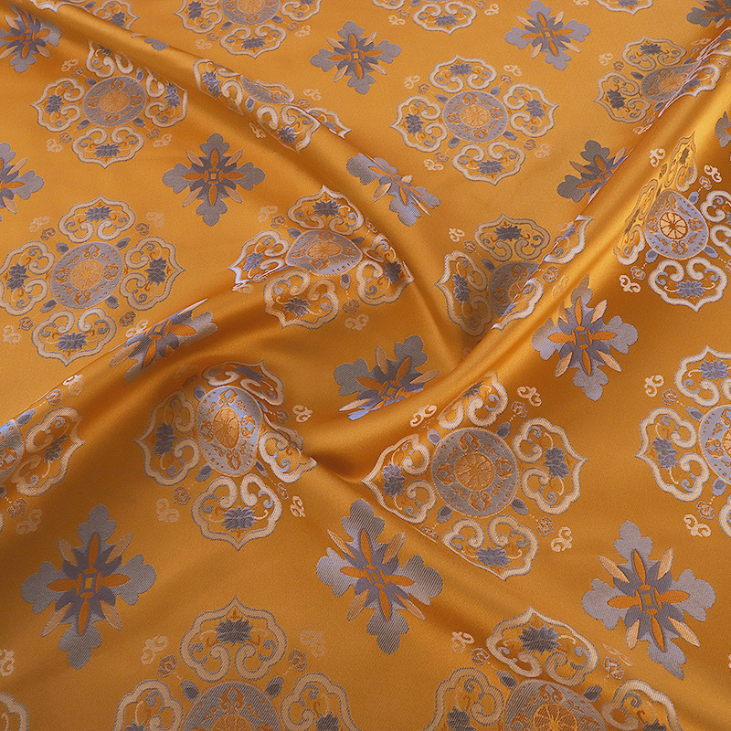 "FS135 Zi Ling Bao Hua" Guofeng Jacket Coat Clothing Fabric Imitation Song Brocade Jacquard Brocade Fabric