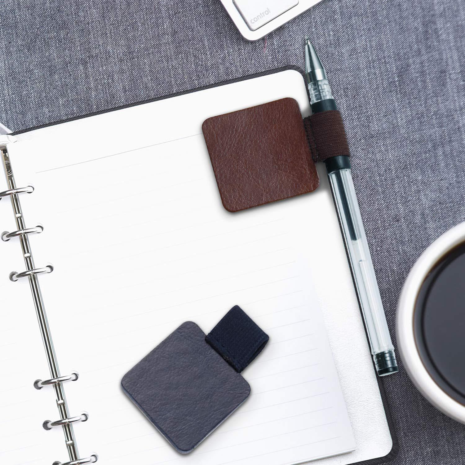 Cross-Border Self-Adhesive Pen Clip Elastic Elastic Band Tablet Pen Cover Pu Leather Pen Fork Fixed Leather Self-Adhesive Pen Clip