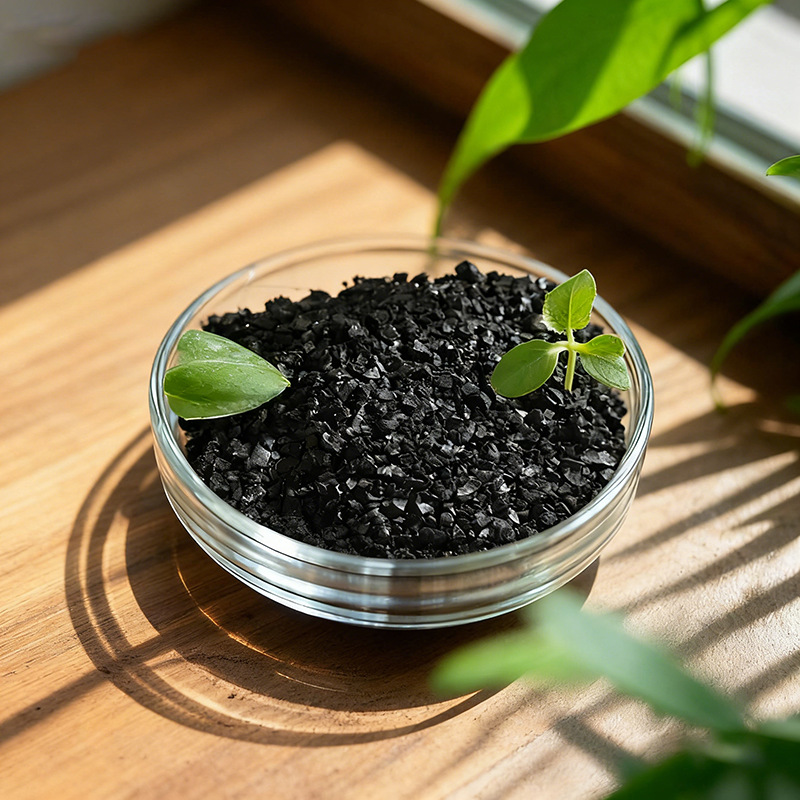 Mineral Source Sodium Humate Granular Inhibits Moss, Shades Light, Regulates Water Quality, Fertilizes Water, and Uses Sodium Humate for Aquaculture