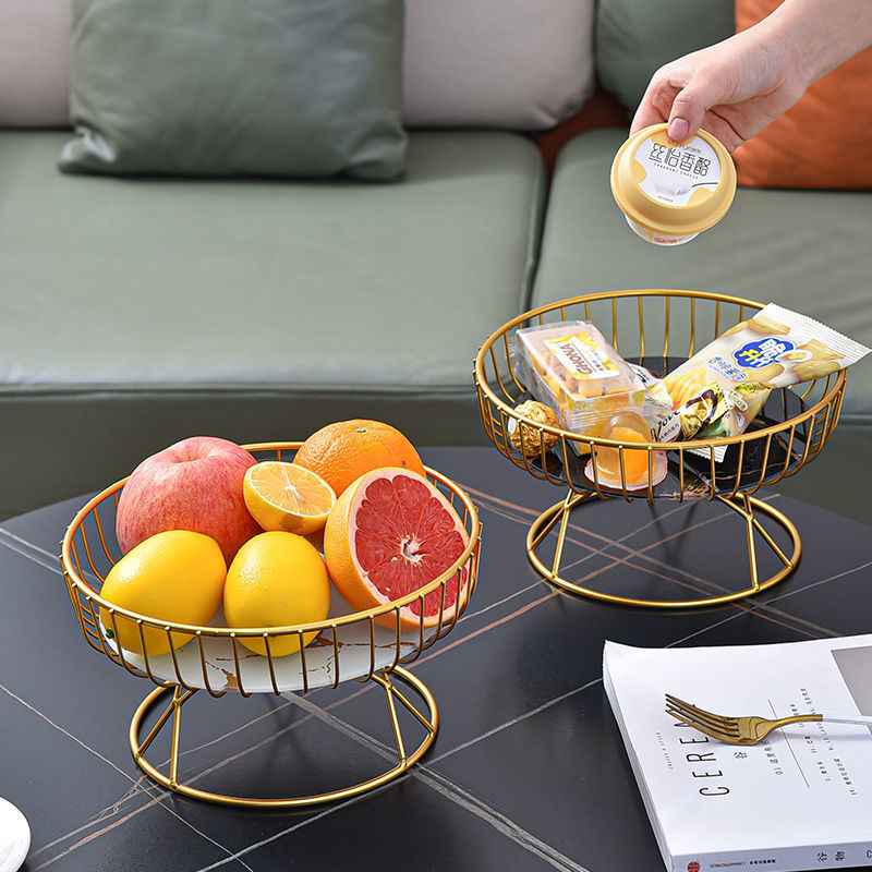 Creative Glass Fruit Plate Living Room Coffee Table Household Candy Plate for Snacks Melon and Fruit Plate New Arrival Dispellery Ornaments